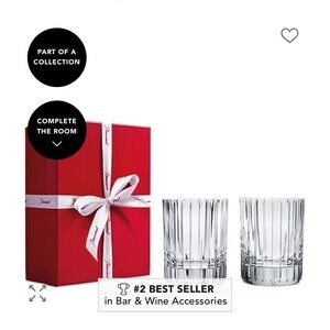 Baccarat Crystal Glass Set with Red Gift Box
